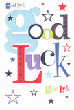 This bold good luck card shines with a cheerful Crawley spirit, its words 'Good Luck' layered in a dynamic mix of pastel blue, deep red, lively green, and regal purple-colors as cheerful as a spring bouquet drawn fresh from local florists near the High Street. The playful arrangement of fonts and oversized letters evokes a sense of artistic intention, each letter standing as if personally chosen to lift a friend's heart. Pops of navy, lilac, and zesty lime sparkle across the white backdrop, their whimsical stars evoking dreams and high hopes that feel at home beneath Crawley's open skies. The card's surface invites a gentle touch, revealing quality paper smooth as crisp petals, a sensory reminder of the care behind each thoughtful gesture. Perfect for gifting to someone at the start of a new journey-perhaps a new role in Manor Royal or a special occasion at The Hawth-this card radiates optimism and the promise of good fortune. Like a well-chosen flower arrangement, it comes alive with warmth, camaraderie, and the genuine belief that luck, with a little local encouragement, is always within reach.